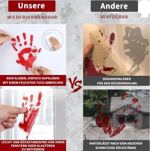 Halloween Fensterbilder 95 Stück Blut Aufkleber Deko Sticker Horror Party