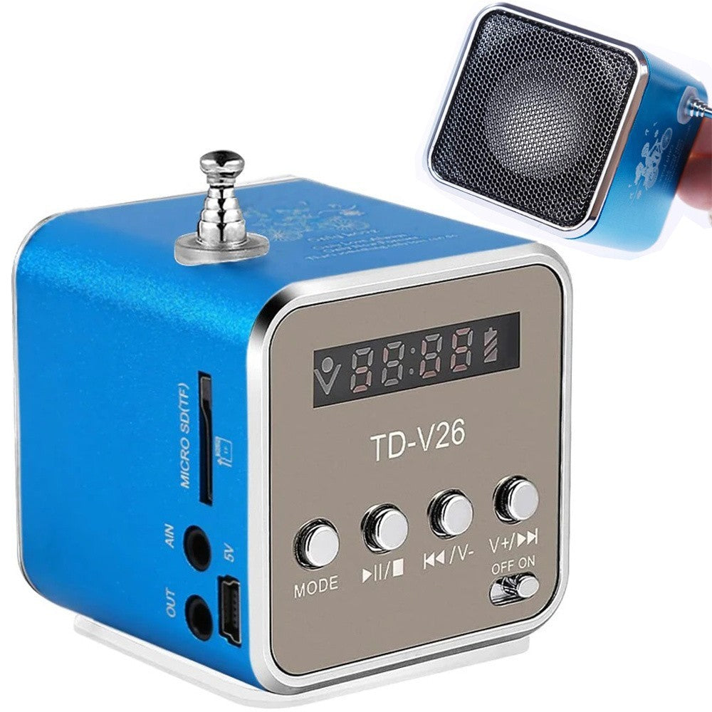 Mini Bluetooth Lautsprecher tragbar mit FM Radio USB AUX microSD