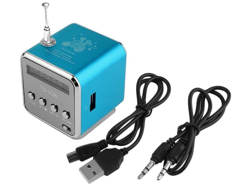 Mini Bluetooth Lautsprecher tragbar mit FM Radio USB AUX microSD
