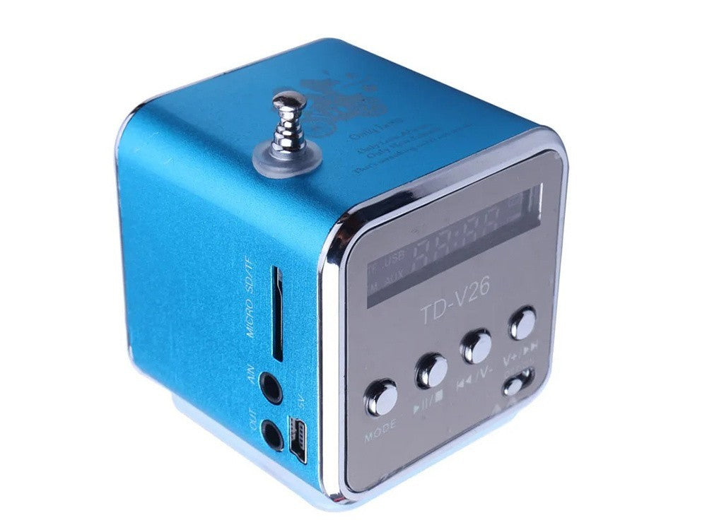 Mini Bluetooth Lautsprecher tragbar mit FM Radio USB AUX microSD
