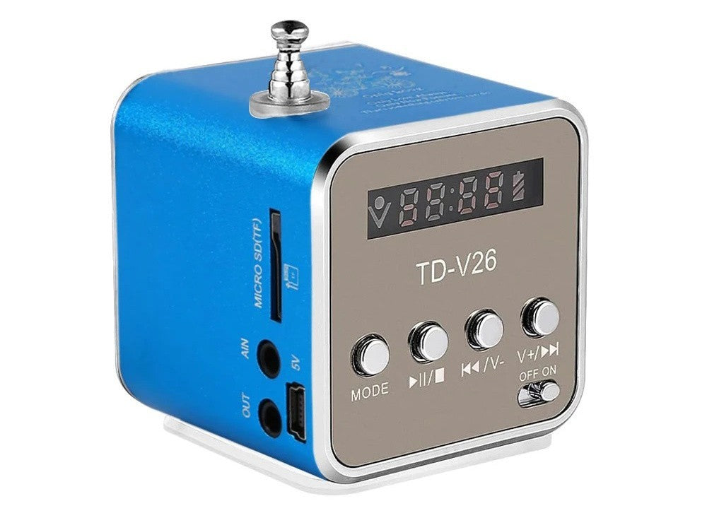 Mini Bluetooth Lautsprecher tragbar mit FM Radio USB AUX microSD