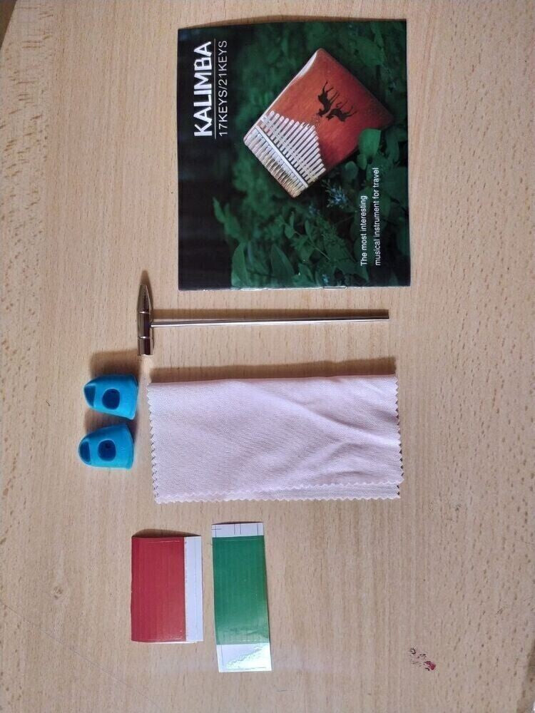 17 Tasten Kalimba Daumenklavi Thumb Piano Finger Tastatur Musikinstrument+Halter