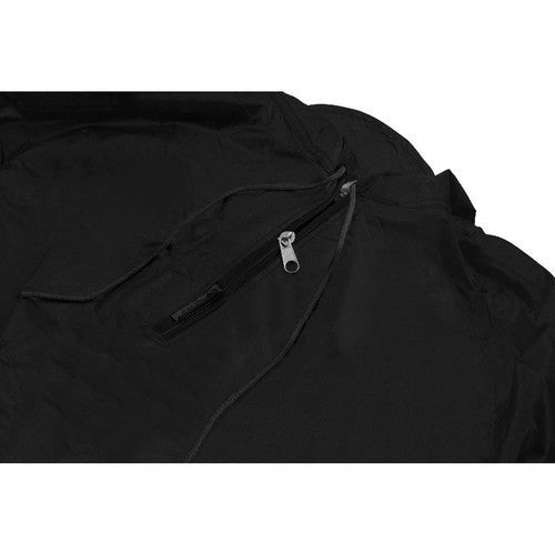Wasserdichter Regenponcho mit Kapuze & Visier für Outdoor & Festival - Schwarz