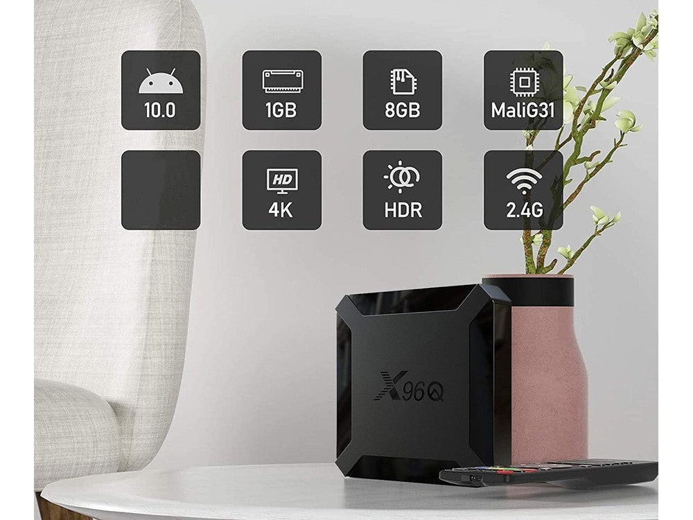 Smart TV Box Android 10 📺 HDMI Media Player mit Fernbedienung WLAN
