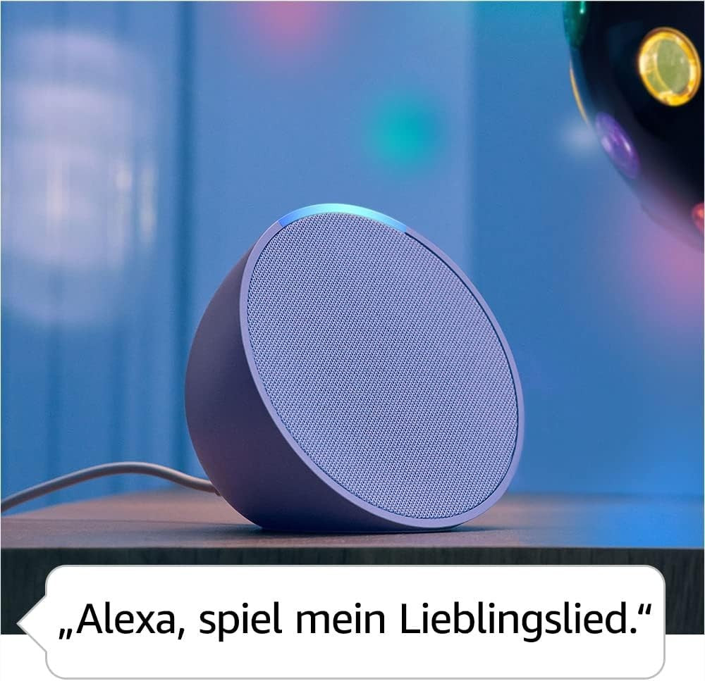 Echo Pop | Kompakter Alexa Bluetooth Lautsprecher mit vollem Klang