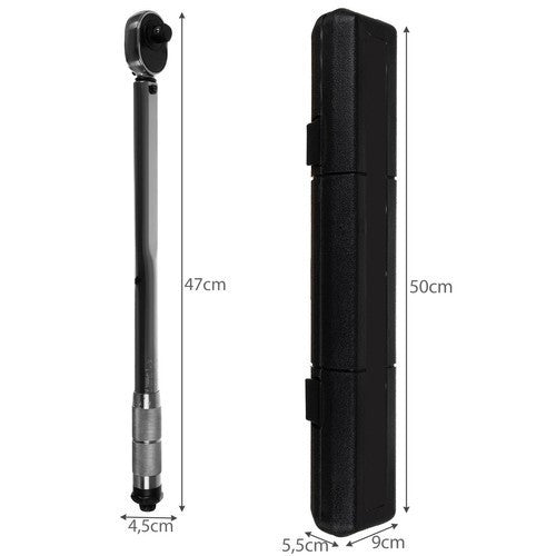 Bigstren Drehmomentschlüssel 1/2 Zoll 28–210 Nm mit Stecknüssen & Koffer