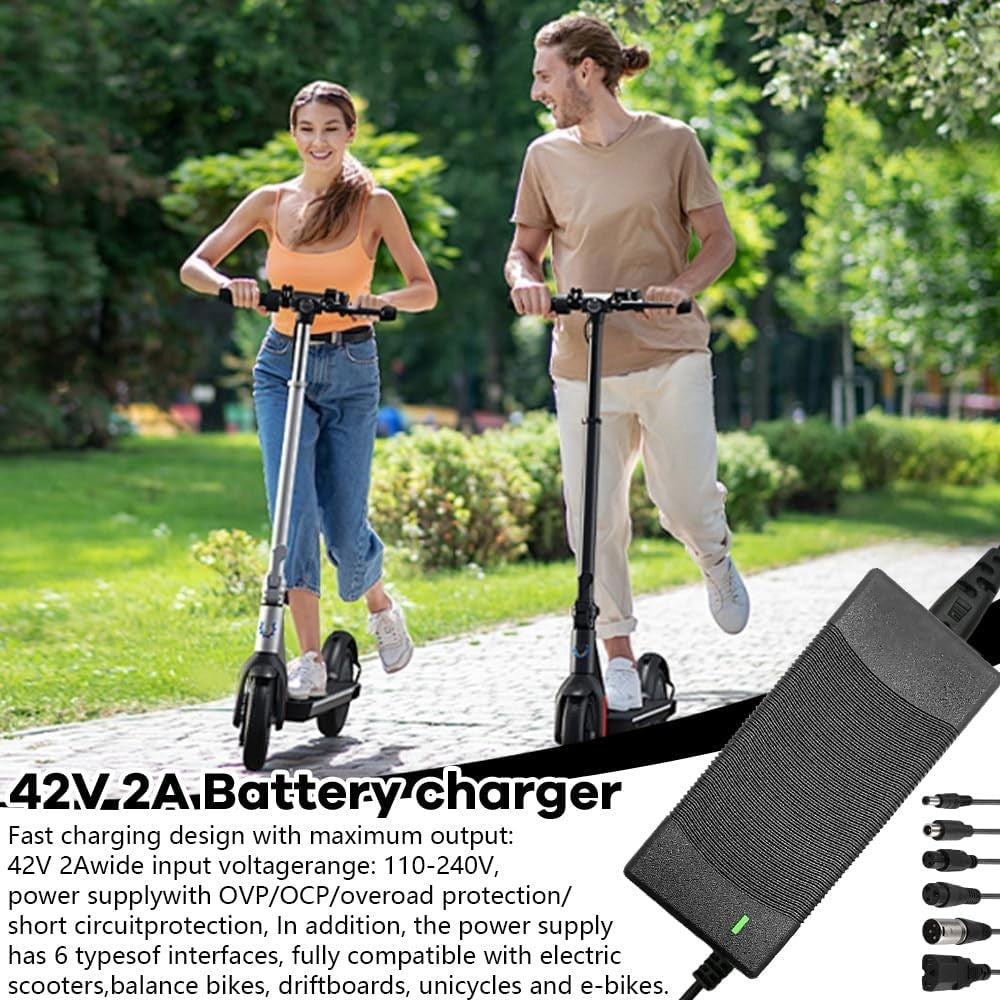 E Scooter Ladegerät 42V 2A Universal für Hoverboard & E-Bike