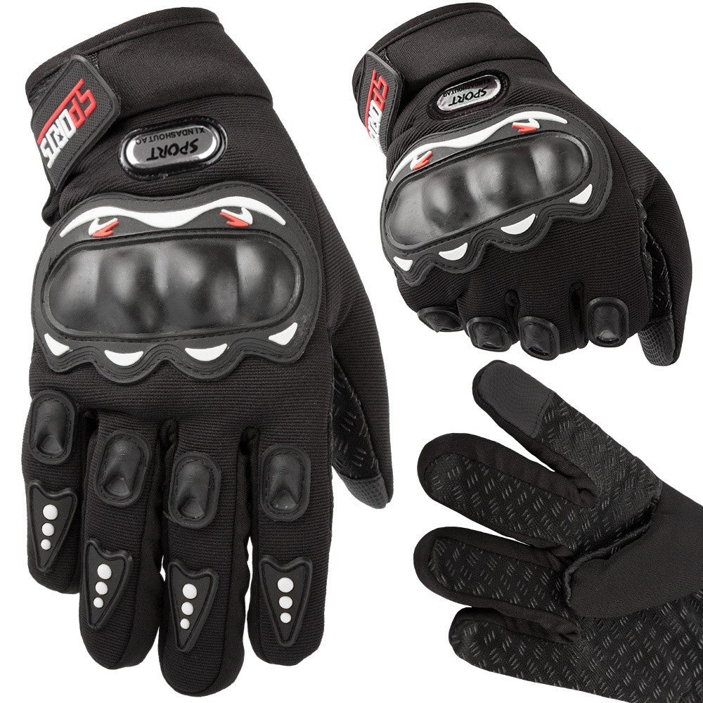Motorradhandschuhe wasserdicht & atmungsaktiv – Mit Protektor, Fleece-Futter & Touchscreen-Funktion – Größe L/XL