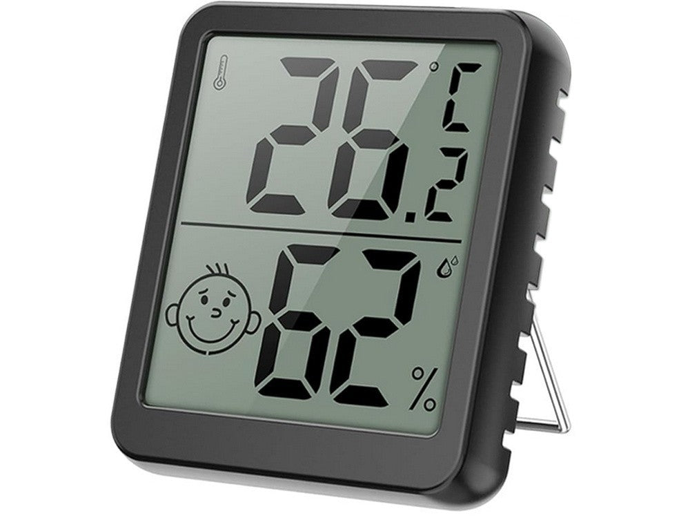 Digitales Thermometer & Hygrometer – Mini Wetterstation mit LCD-Display, Smiley-Komfortanzeige & Magnet – Für Haus, Büro & Gewächshaus