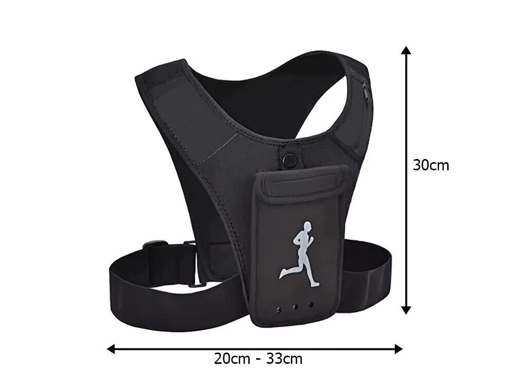 Reflektierende Sicherheits-Laufweste mit Handytasche & Verstellbarem Gurt – Für Jogging, Radfahren & Outdoor