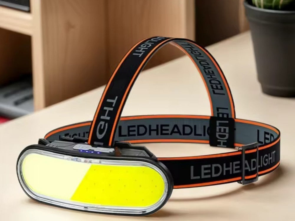 LED Stirnlampe COB USB-C Wiederaufladbar – Kopflampe mit 5 Lichtmodi, Rotlicht, SOS und Akku für Camping, Arbeit und Outdoor
