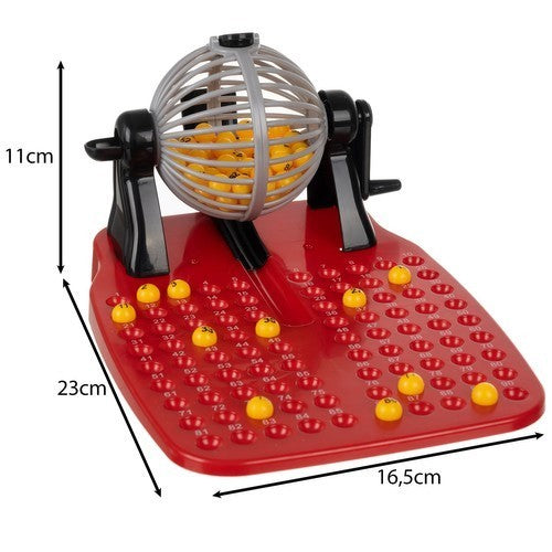 Bingo-Spiel für Kinder und Familien – Komplettes Spielset mit Ziehmaschine, Kugeln und Karten