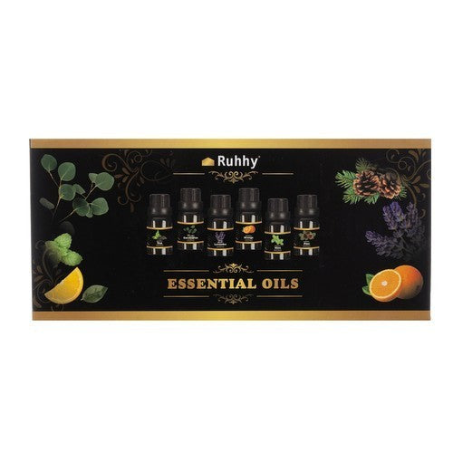 Ätherische Öle Set 6x10ml – Naturreine Aromatherapie Duftöle für Diffuser, Massage & Raumduft