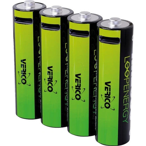 Verico USB-C AA Li-Ion Akkus 2550mWh wiederaufladbar 4er-Pack 🔋
