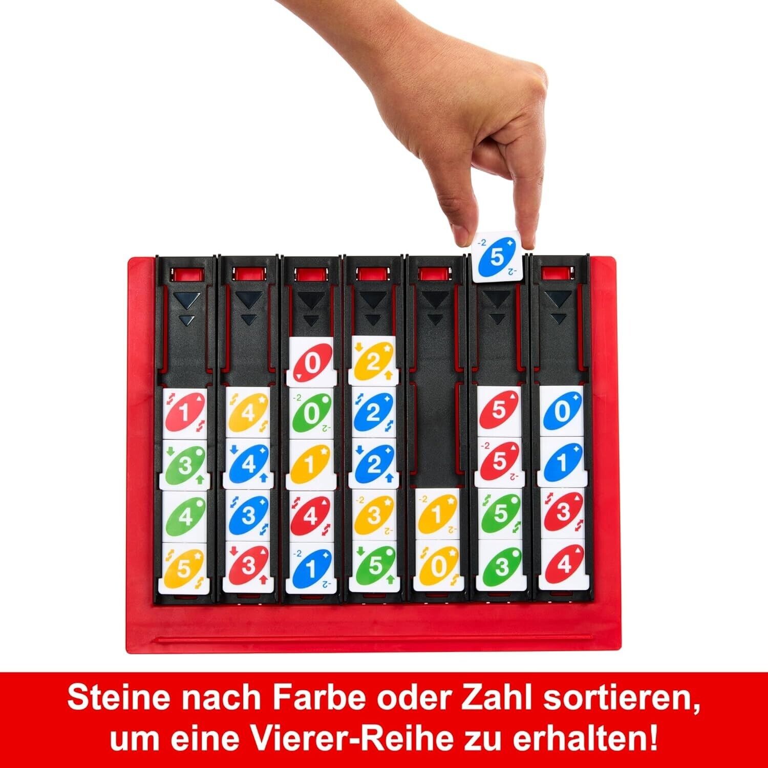 Mattel Games - UNO Quatro, Perfekt als Kinderspiel, Spiel für Erwachsene