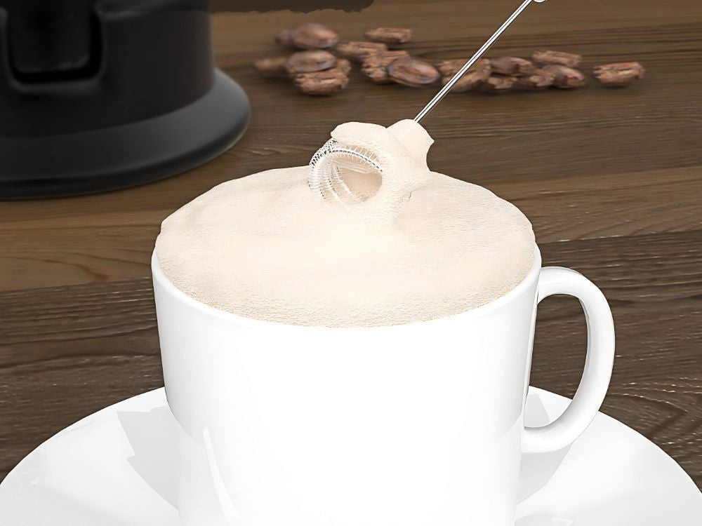 Milchaufschäumer Handmixer Mini Elektromixer mit Ständer für Kaffee Schaum