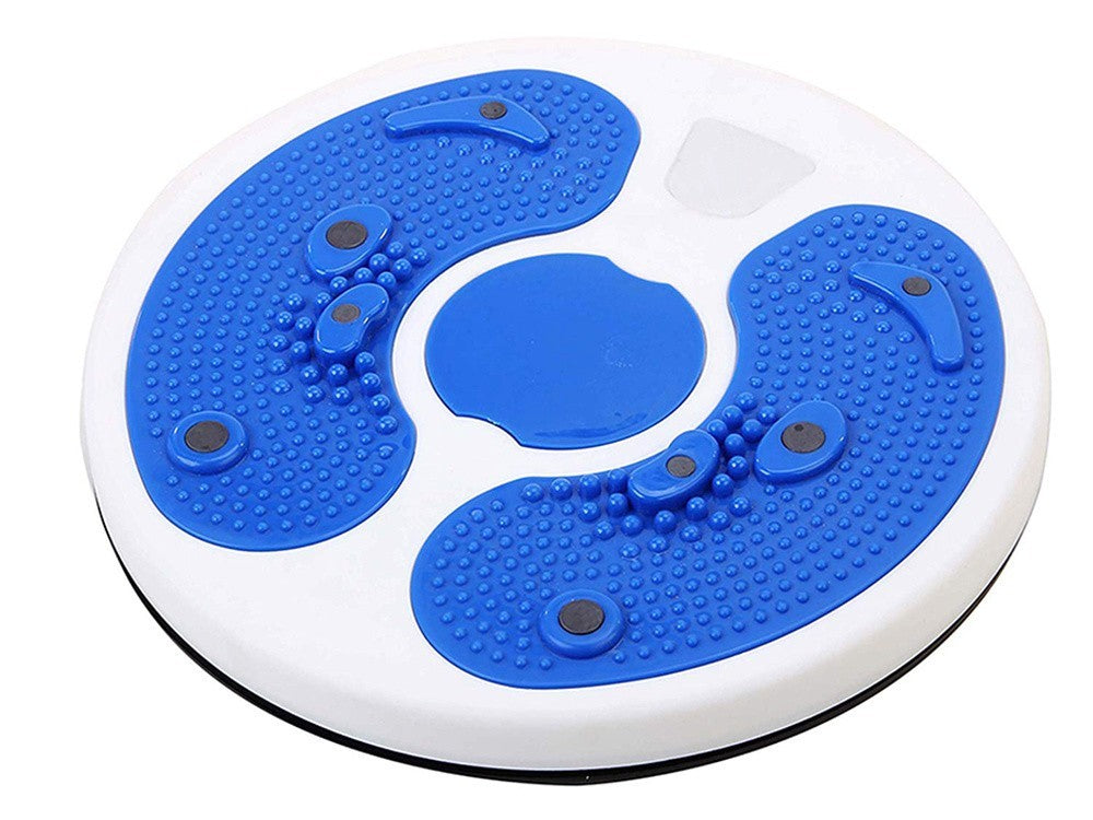 Schwenkbarer Twister mit Seilen & Fußmassagegerät Fitness Drehscheibe blau 🔵