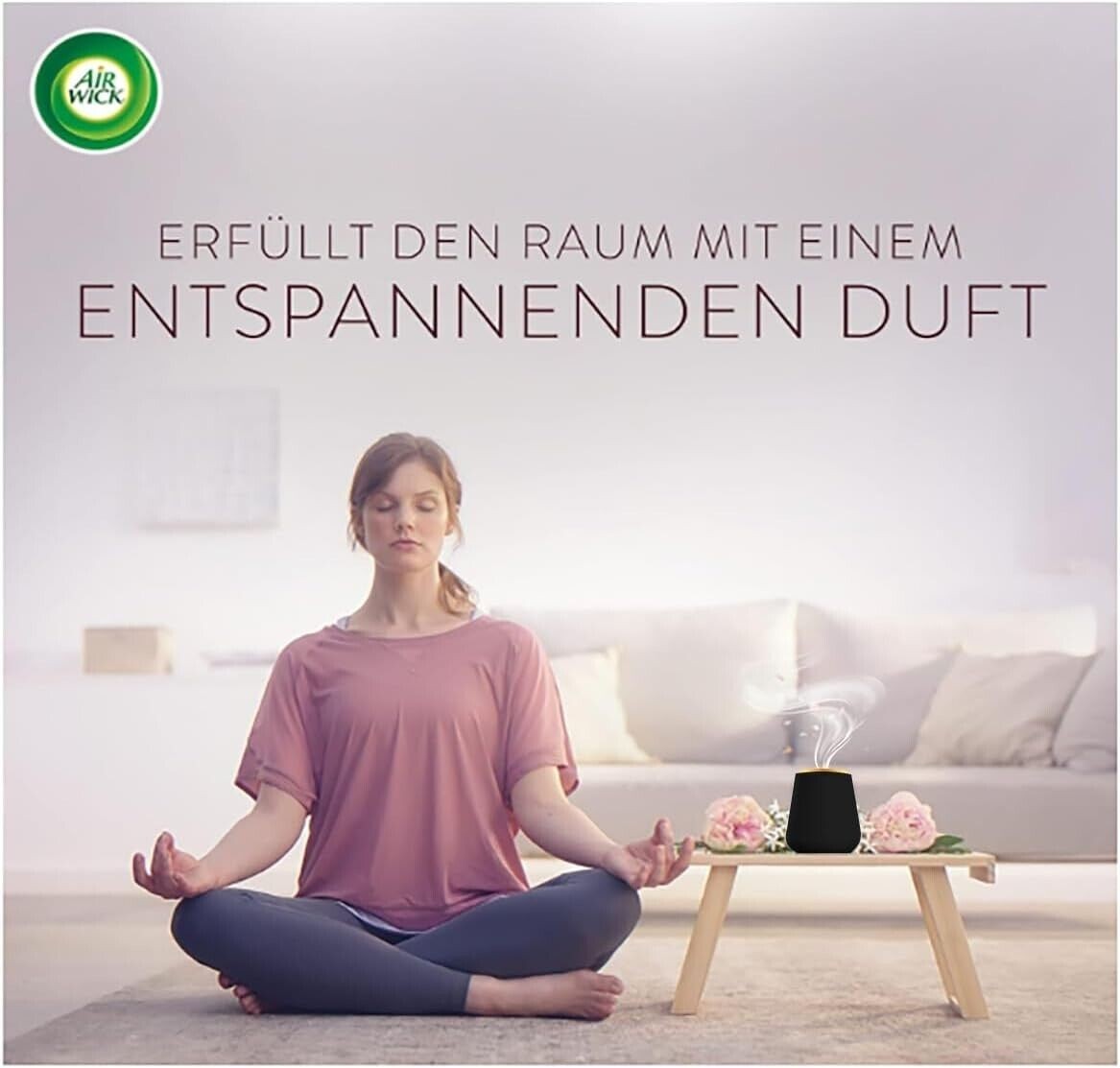 Air Wick Aroma Öl Diffuser Starter Set – 1 Gerät + 4×20ml Nachfüller