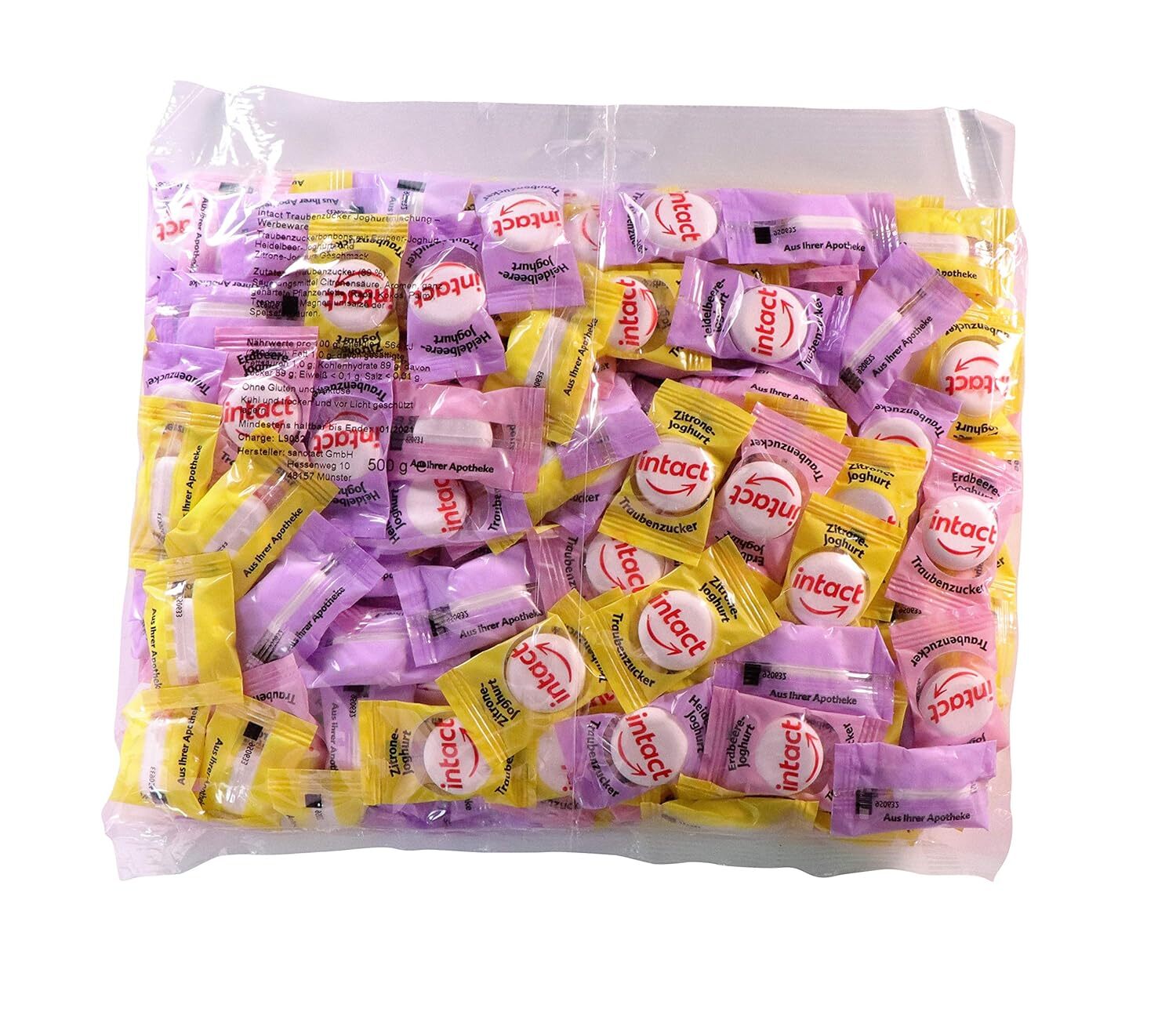 Intact (Kindermischung) Traubenzucker im Beutel • 500g Traubenzucker Bonbons