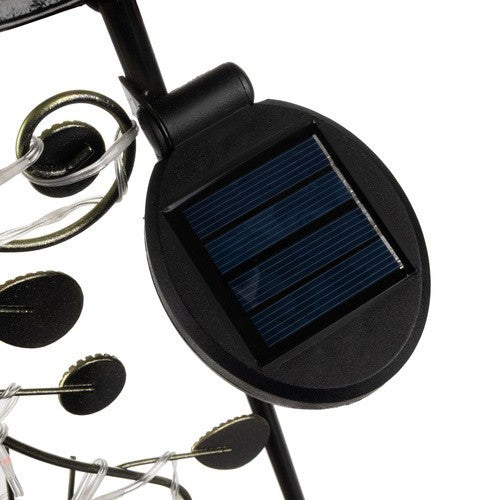 Solar Gartenleuchte Pfau mit 40 LEDs – LED Solarleuchte mit Dämmerungssensor IP44