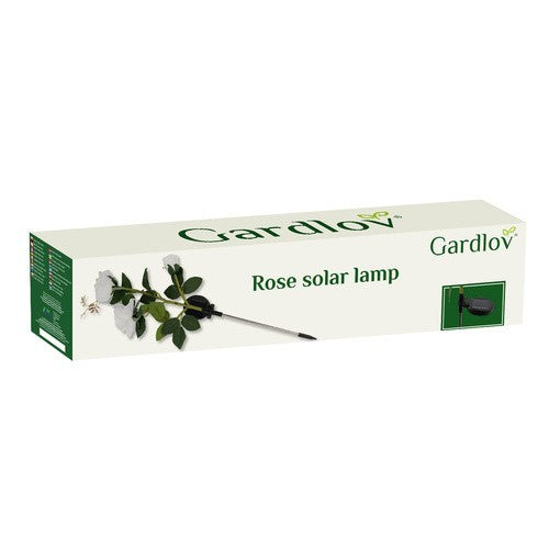 Solar Gartenrose LED Lampe mit 3 Blumen IP44 Solarleuchte für Garten Terrasse