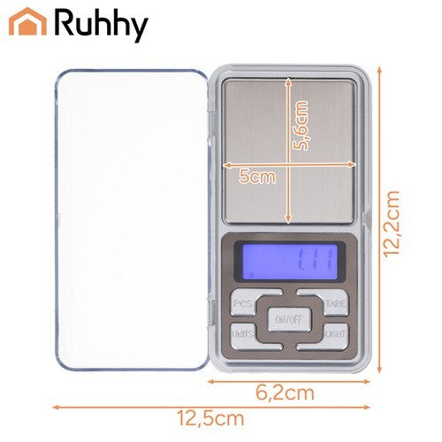 Digitale Feinwaage 0,1g bis 500g – Präzisionswaage Taschenwaage mit LCD Display