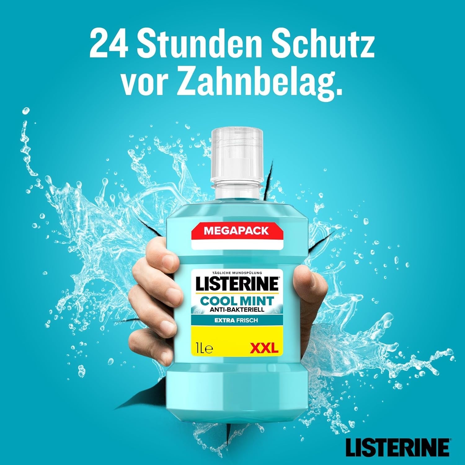 Listerine Cool Mint 1000ml Mundspülung Antibakteriell mit Minze