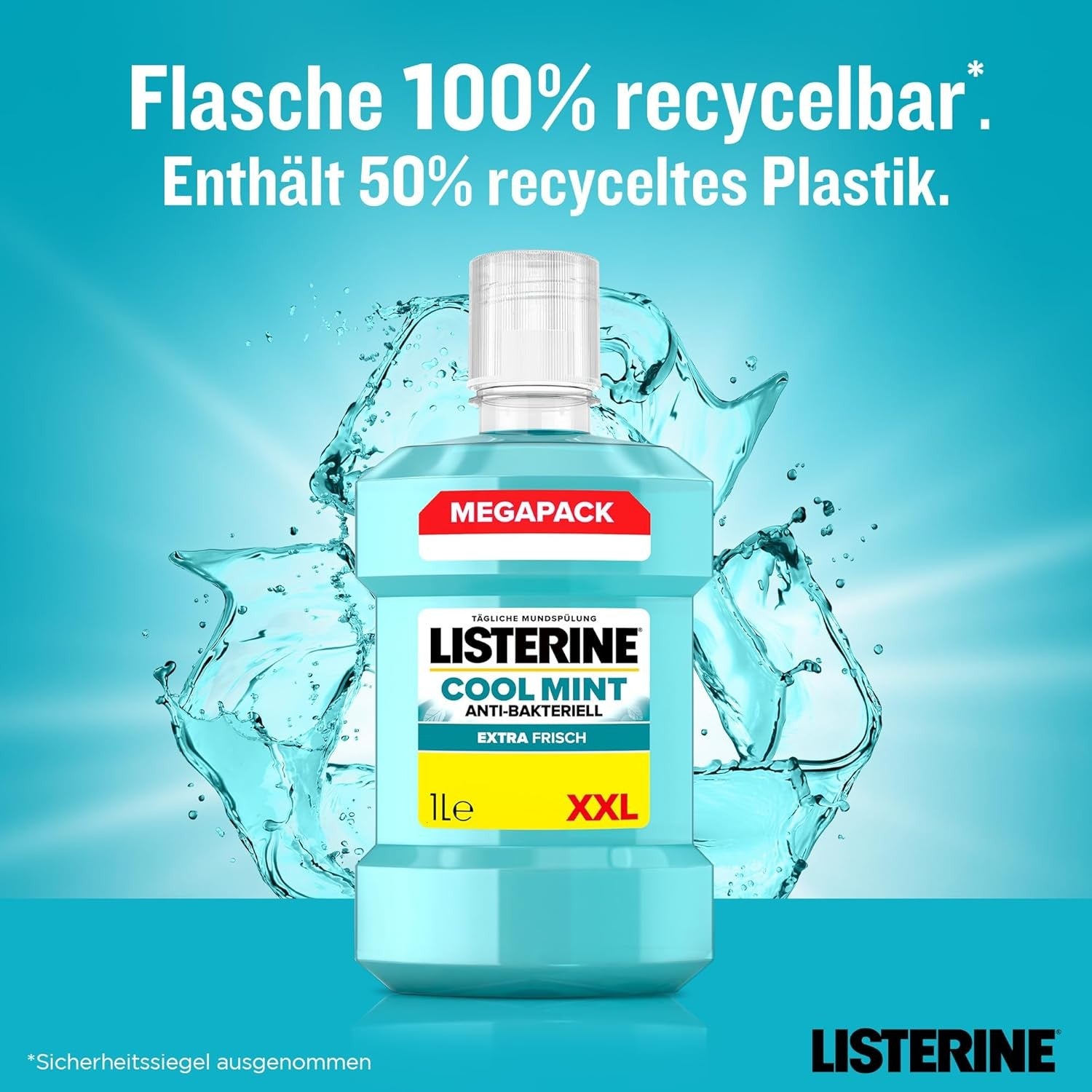 Listerine Cool Mint 1000ml Mundspülung Antibakteriell mit Minze