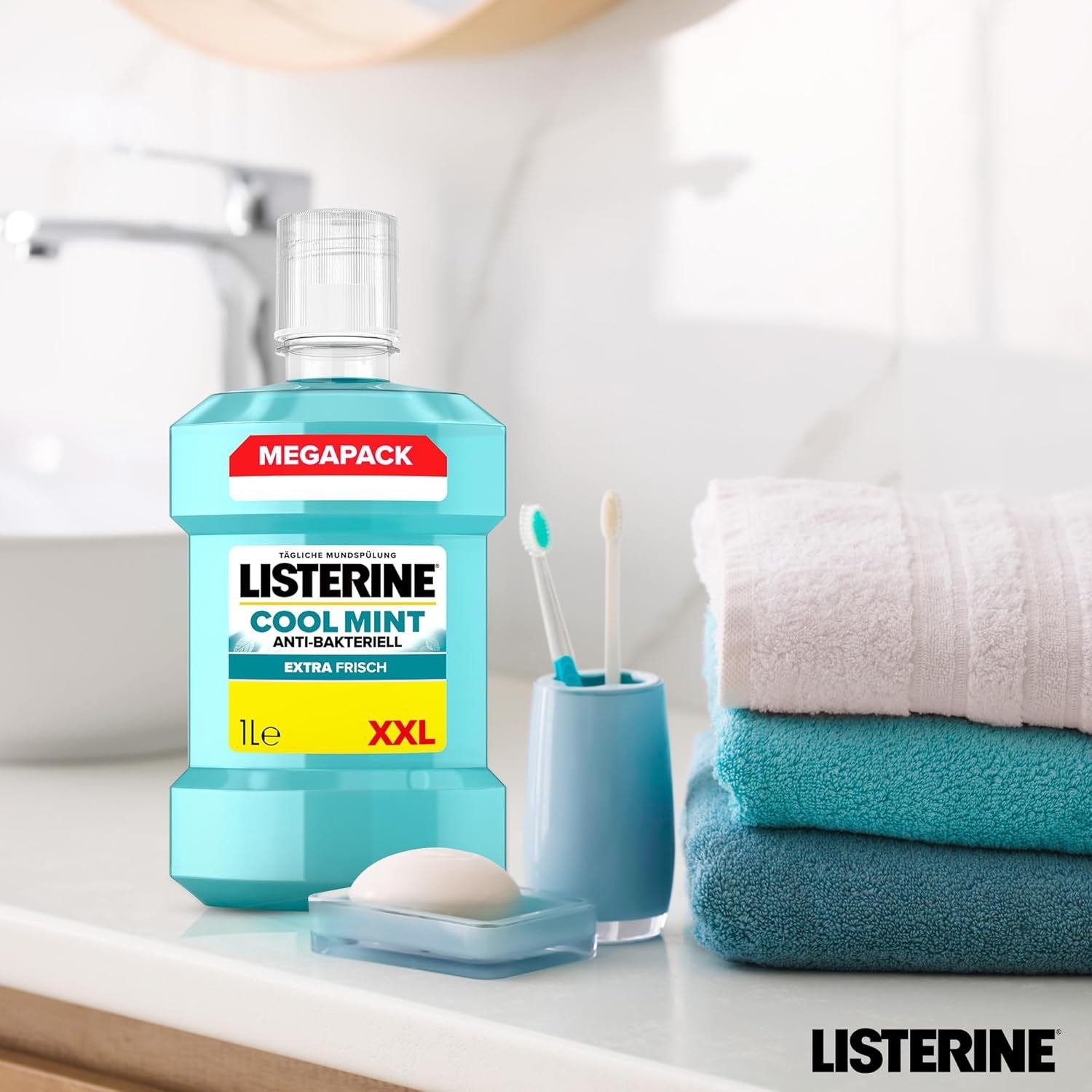 Listerine Cool Mint 1000ml Mundspülung Antibakteriell mit Minze