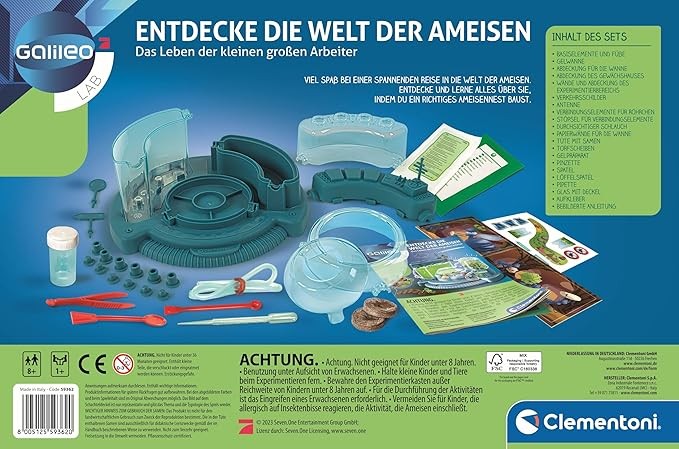 Clementoni Galileo Lab Ameisen Set – Experimentierkasten Ameisen beobachten ab 8