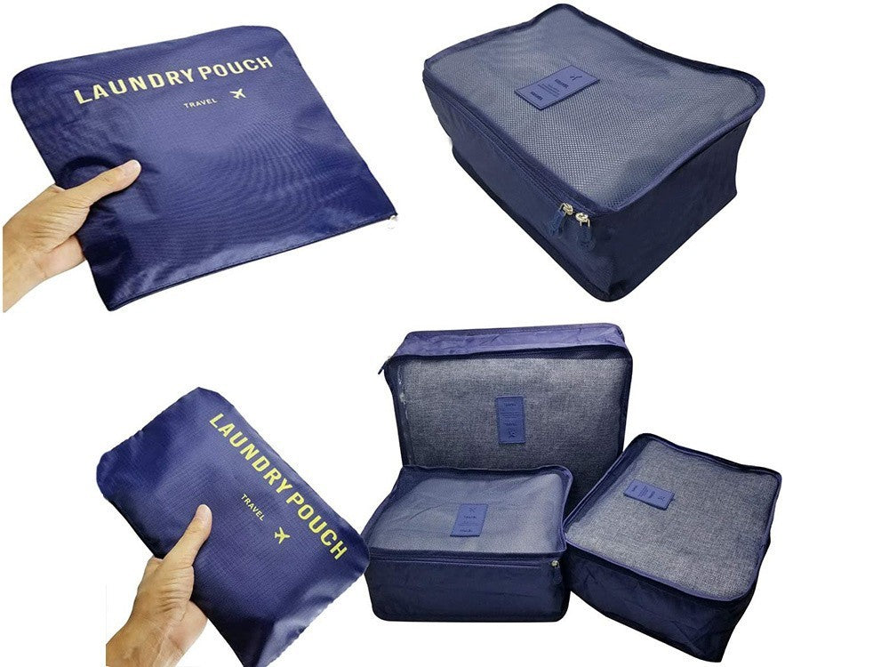 Travel Organizer Set 6-teilig – Wäschesäcke & Packtaschen für Koffer Ordnung