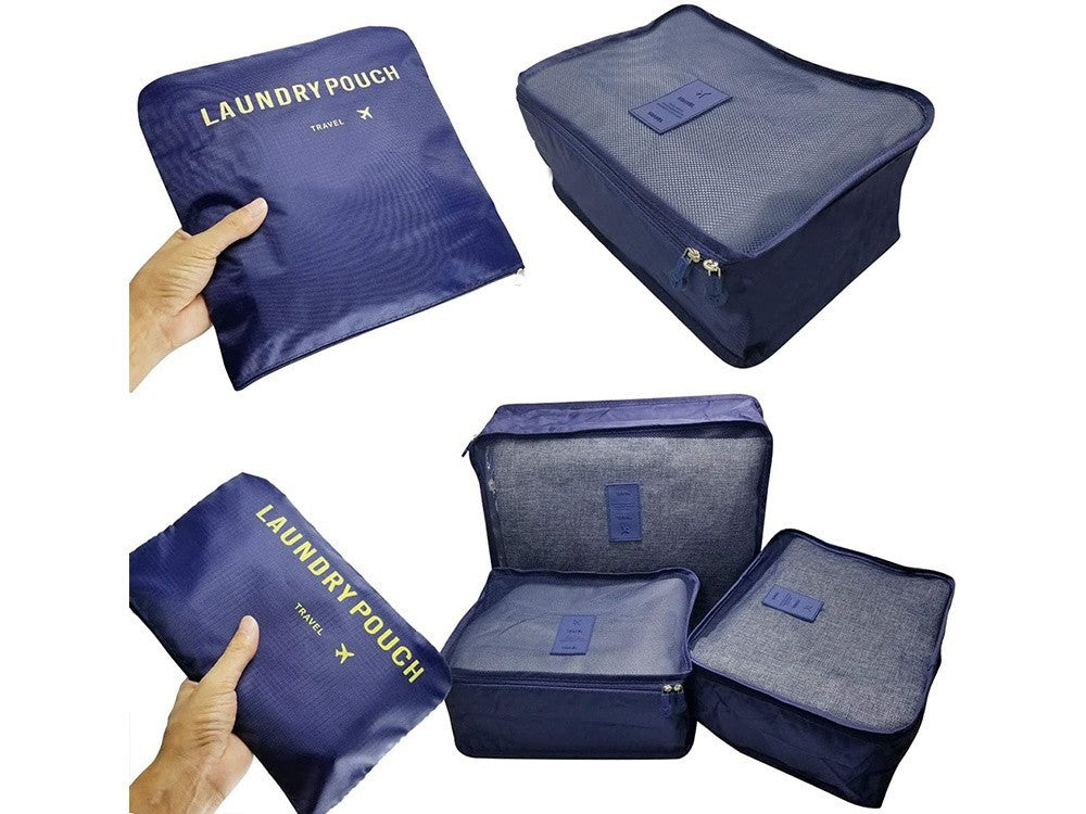 Travel Organizer Set 6-teilig – Wäschesäcke & Packtaschen für Koffer Ordnung