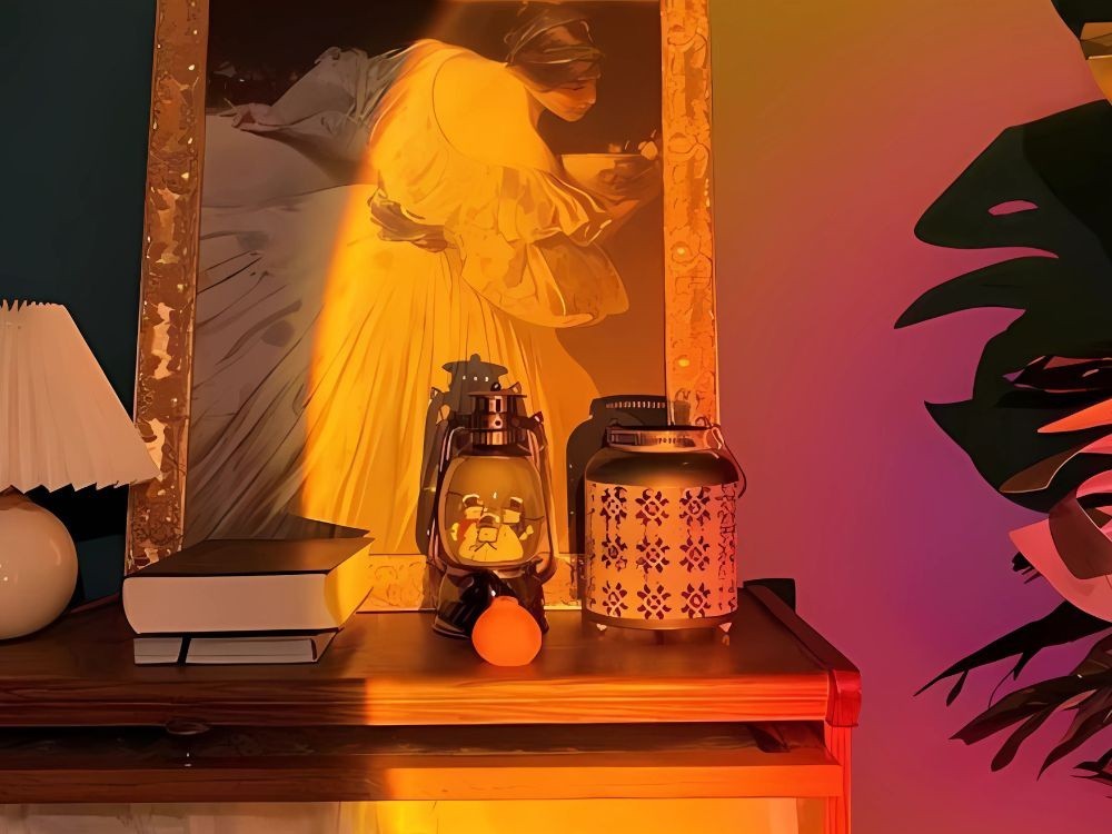 RGB Sunset Projektor Lampe LED USB mit Fernbedienung – Atmosphärenlicht