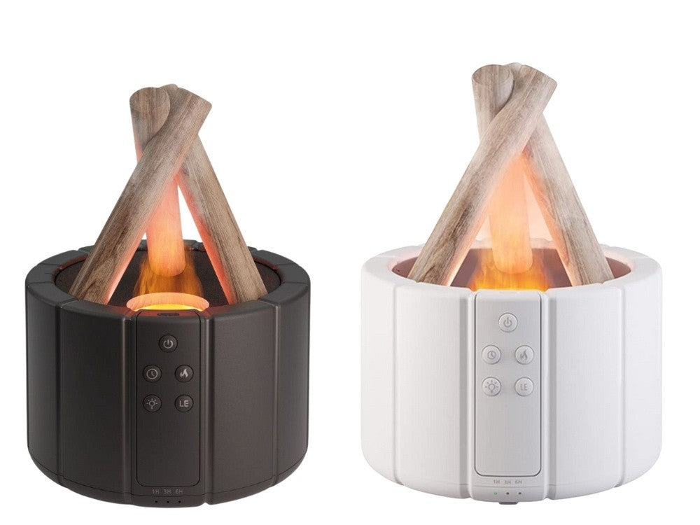 Luftbefeuchter USB Aroma Diffusor LED RGB Kamin Nebel Feuer Effekt
