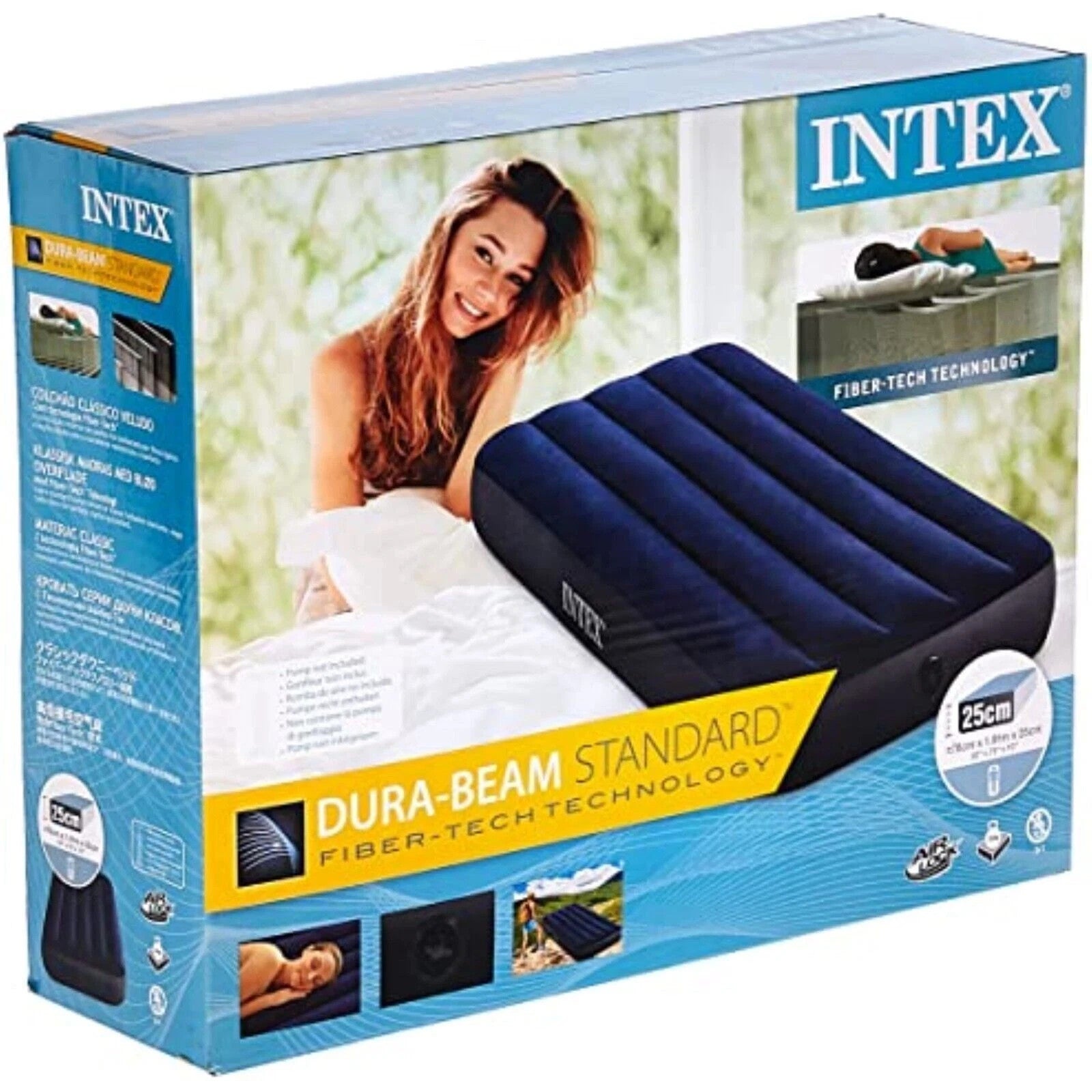 Air mattress 1 person air bed camping bed guest bed mattress inflatable 191x76 