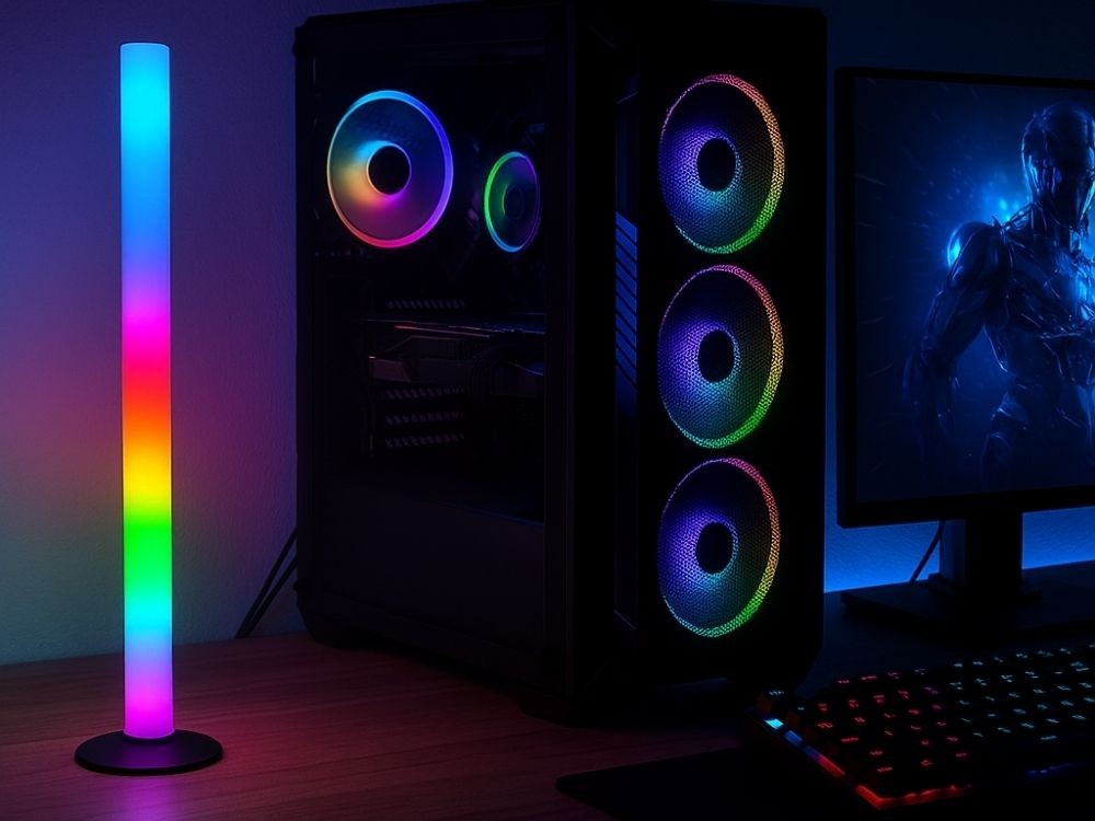 LED RGB Standlampe Bodenlampe Schreibtischlampe 40 cm Modern Dekorativ