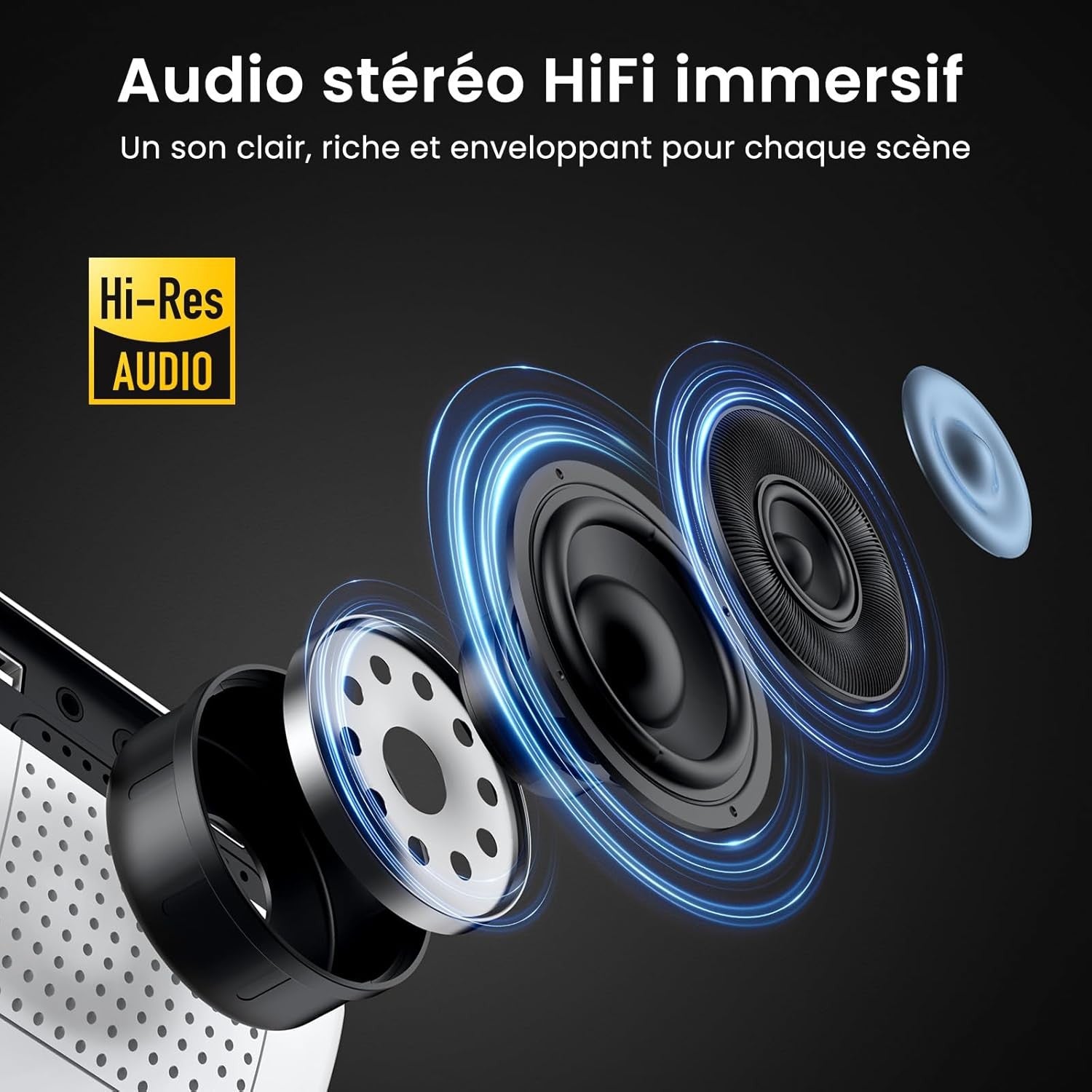 HAPPRUN H1 Mini Beamer 4K Full HD 1080p Bluetooth Projektor HDMI USB PS5