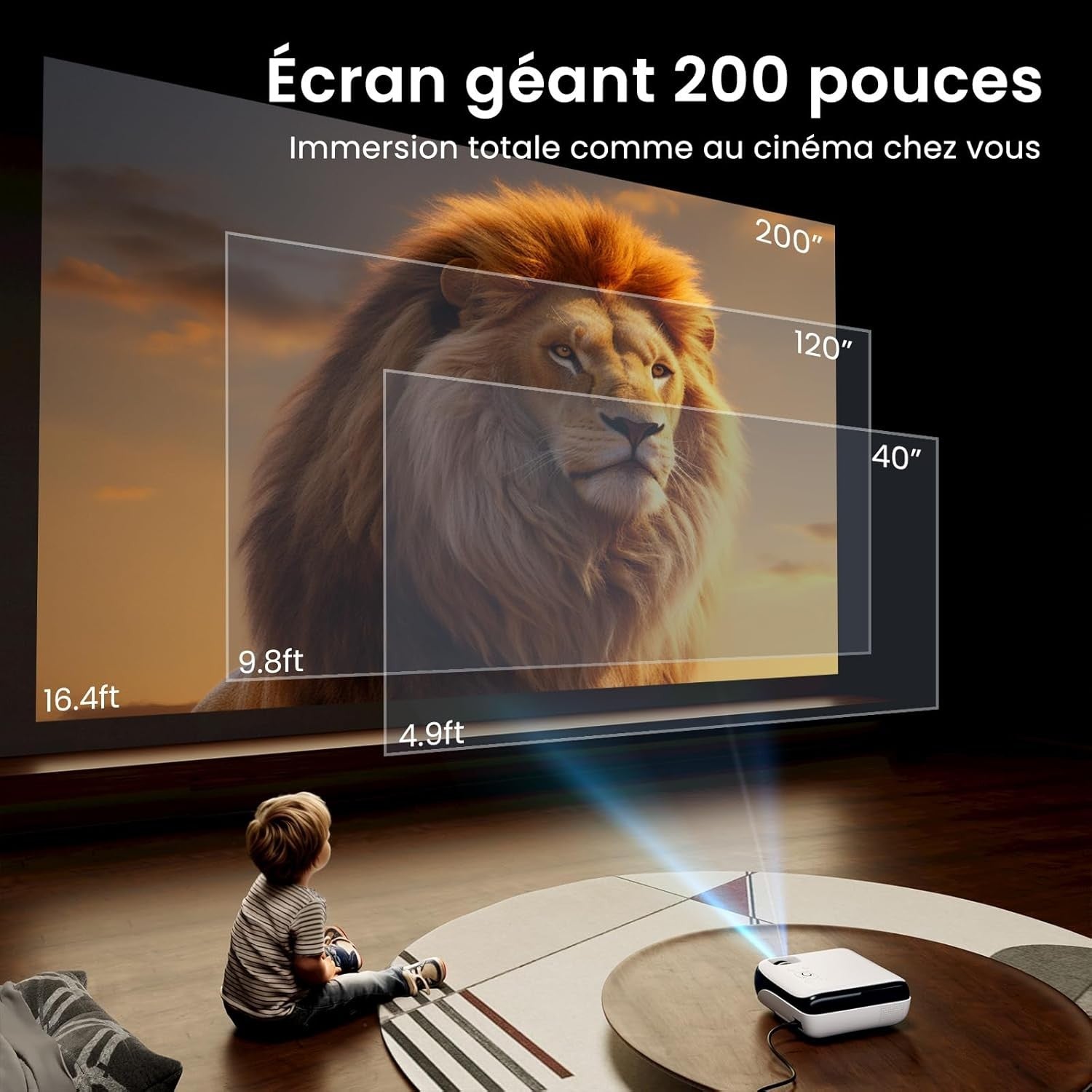 HAPPRUN H1 Mini Beamer 4K Full HD 1080p Bluetooth Projektor HDMI USB PS5