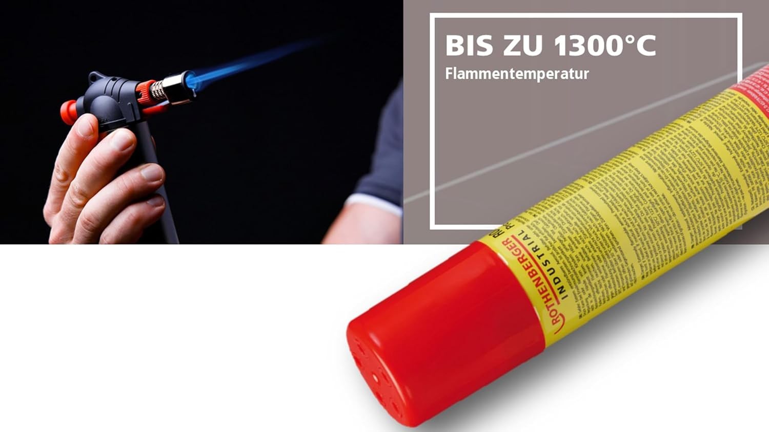 Rothenberger Industrial 4x Nachfüllgas 100 ml – Universal Feuerzeuggas + 5