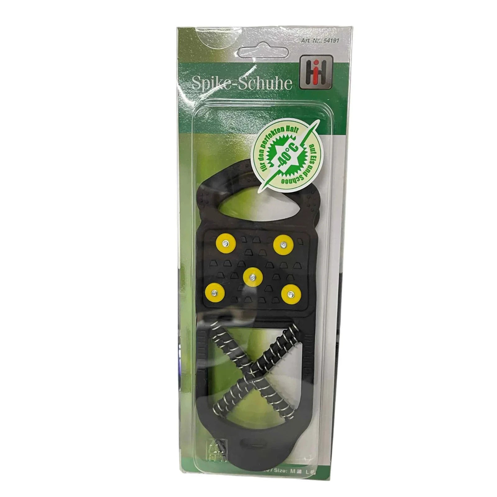 Schuhspikes Anti Rutsch Eiskrallen Wanderhilfe Gr. 35–39 M Spiraldraht - 1 Paar