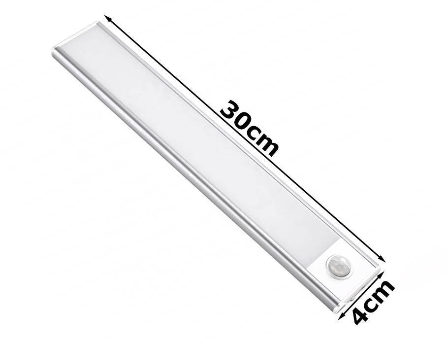 LED Unterbauleuchte 30 cm USB wiederaufladbar mit Bewegungsmelder und Dämmerungssensor