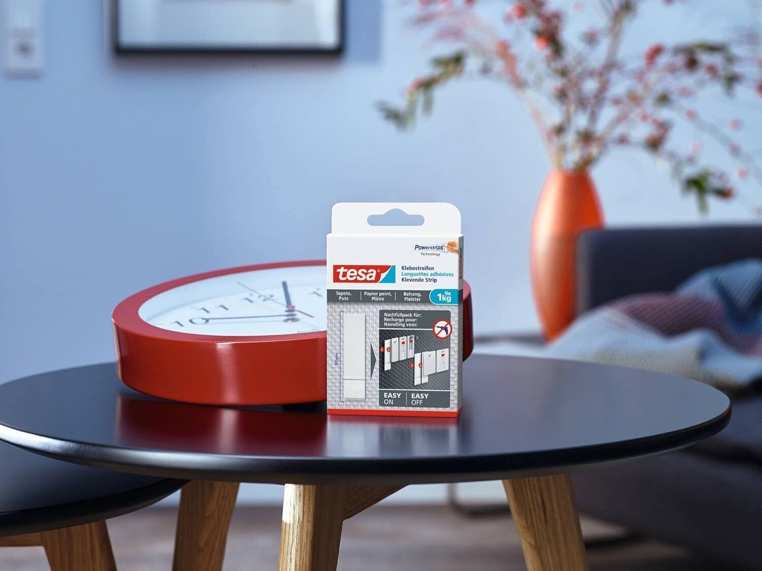 Tesa Powerstrips Tapete&Putz - doppelseitige Klebestreifen für Tapete und Gips