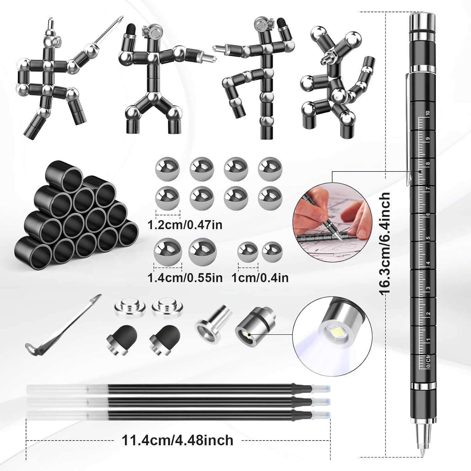Dusor Geschenke für Männer, Adventskalender Füllung, Magnetischer Stress Stift