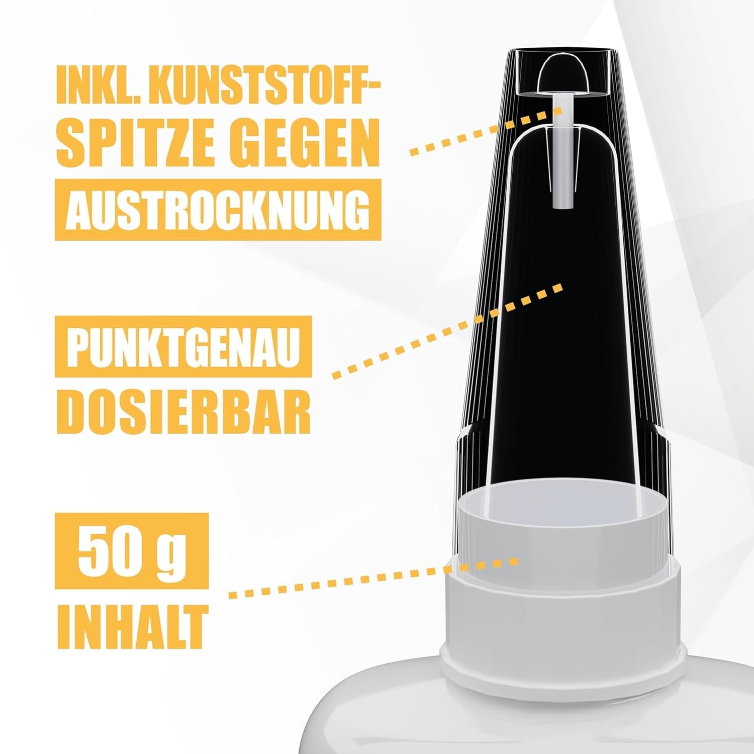 3D Druck Sekundenkleber Gel 50g – Extra Stark, Wasserfest & Hitzebest.