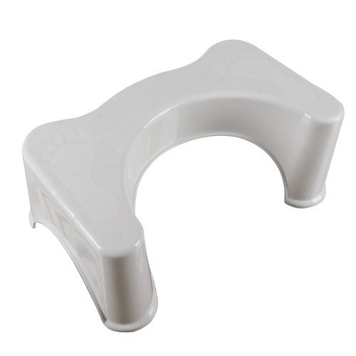 WC Hocker Toiletten Fußstütze – Ergonomischer Toilettenhocker aus Kunststoff Weiß