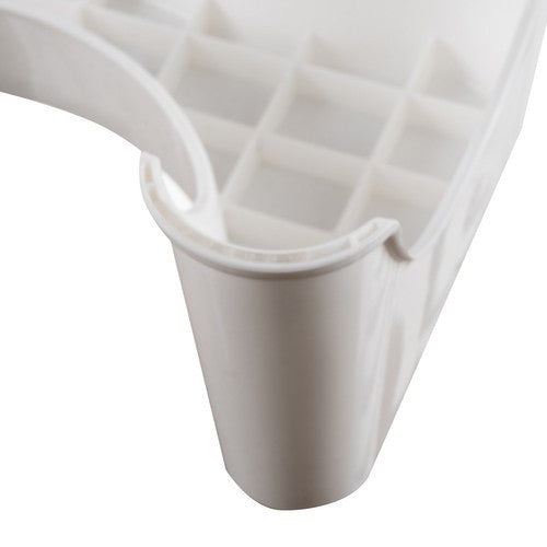 WC Hocker Toiletten Fußstütze – Ergonomischer Toilettenhocker aus Kunststoff Weiß
