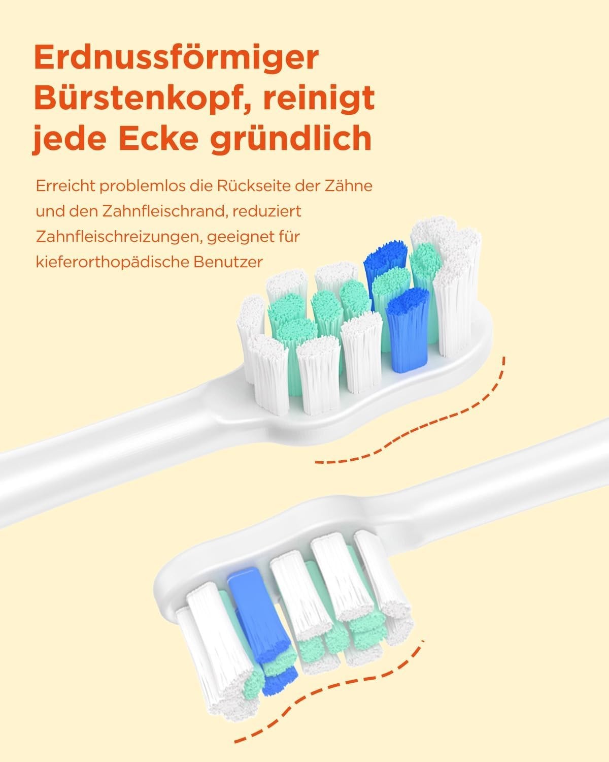 Elektrische Schallzahnbürste – 5 Modi 3 Intensitäten 8 Köpfe Timer Reiseetui   BLAU oder ROSENROT FARBE     6974680411613