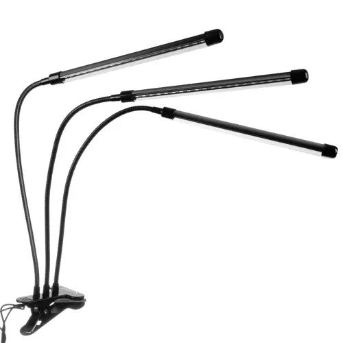 LED Pflanzenlampe 3 Kopf Grow Lampe Vollspektrum Pflanzenlicht USB Timer