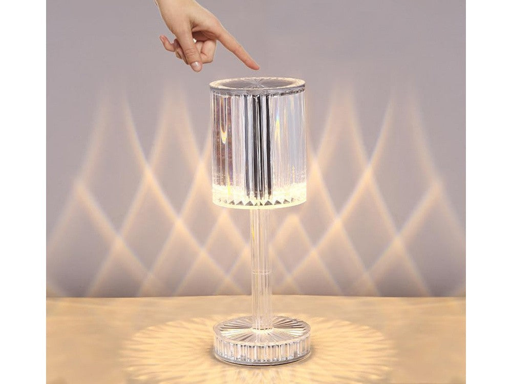 RGB LED Kristall Tischlampe mit Fernbedienung-Touch Nachtlicht USB wiederaufladb