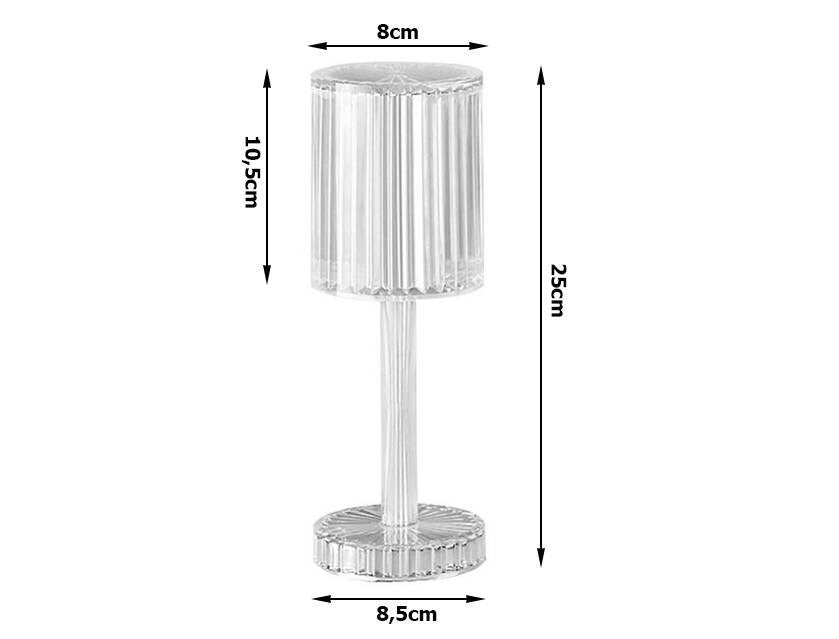 RGB LED Kristall Tischlampe mit Fernbedienung-Touch Nachtlicht USB wiederaufladb